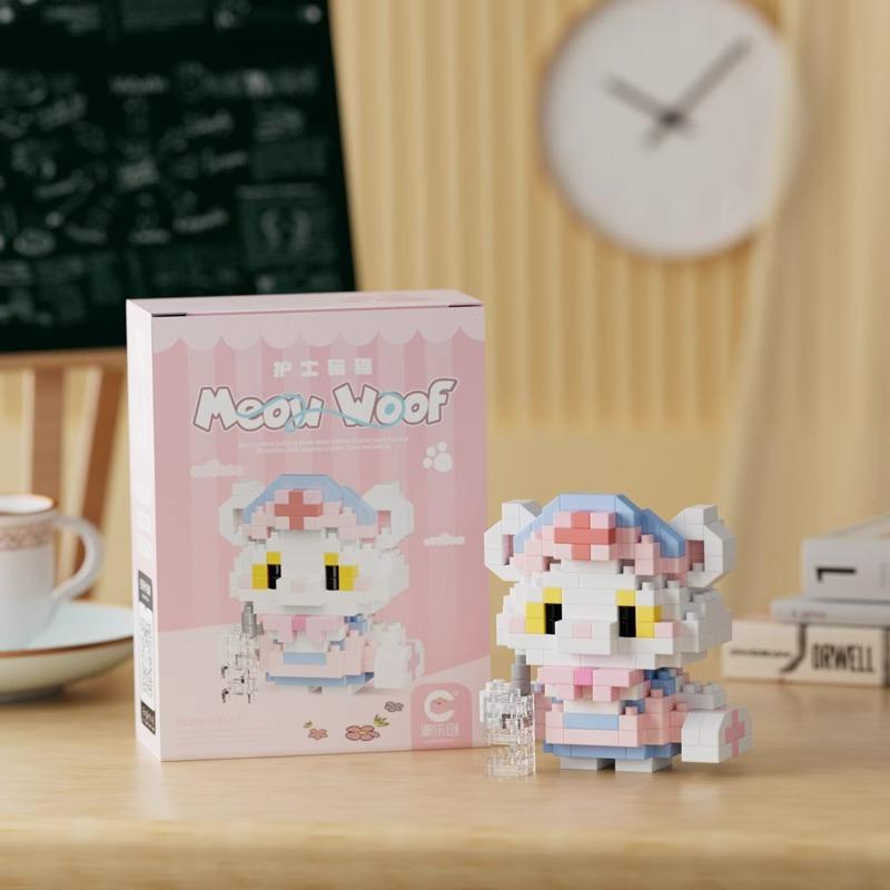 Fun Meowland Cartoon Cute Animal Dolls Puppies And Cats Children'S Educational Building Blocks Toys Leisure Stress Relief Gifts