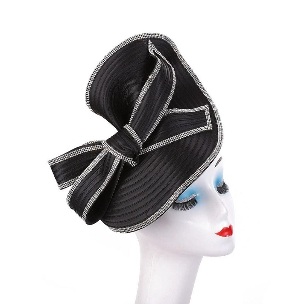 Elegant Bow Rhinestone Headband Bowknot Hair Band Bride Headdress  Dance Show