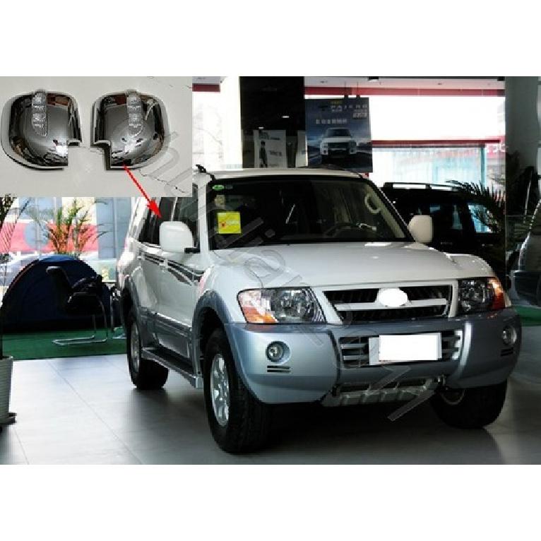 Хромированная накладка на боковое зеркало для 01-06 Mitsubishi Montero зеркало заднего вида светодиодная подсветка