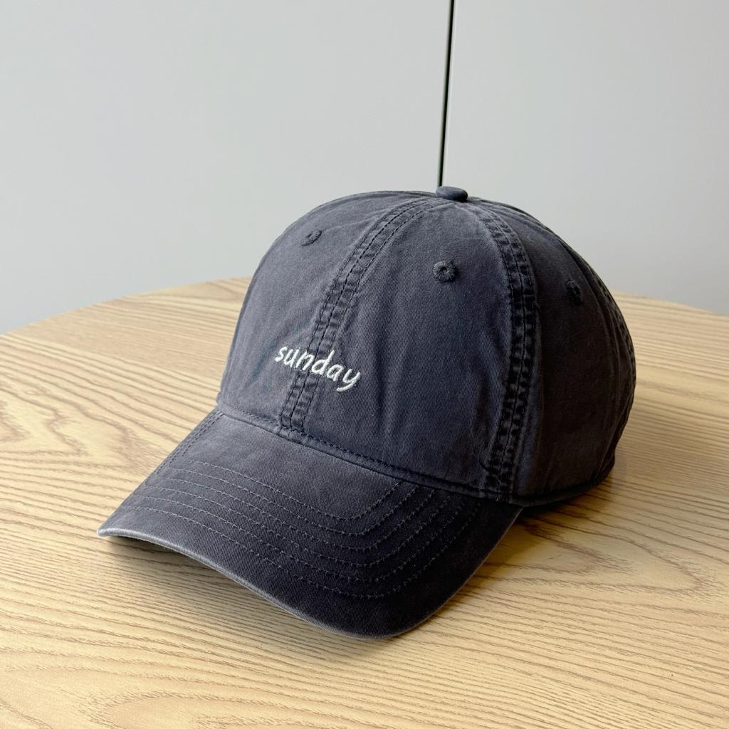 Новая ретро бейсболка из стираного хлопка для женщин, трендовая корейская версия, простая вышивка букв, универсальная кепка-утка с мягким верхом для мужчин