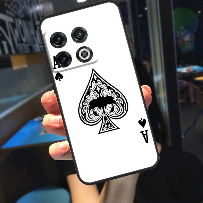 Ace of spades Poker Card Funda For OnePlus 10T 8T 9RT 12 13 13R 11 9 10 Pro OnePlus Nord 4 CE 2 3 Lite N20 N30 Case