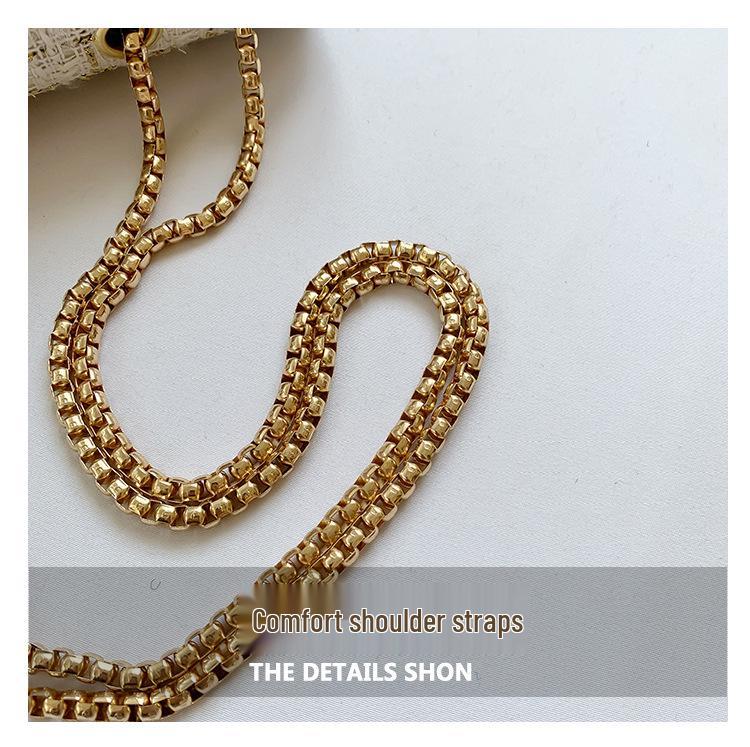 Женская шерстяная клетчатая сумка на цепочке - Универсальный стиль Весна/Лето 2024