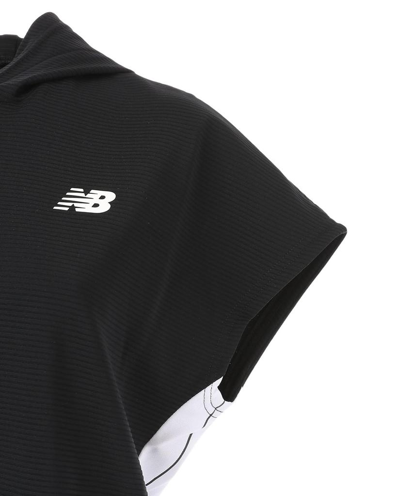 Golf French Sleeve Parka to the 2 [New Balance] Women's (Stretchy/Cool touch) / 012-5164503 010_Black