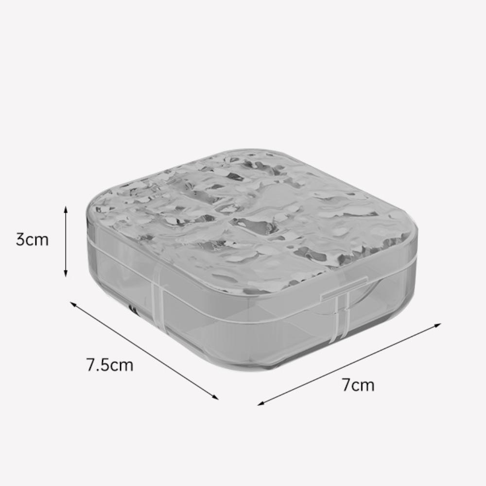 Grid Storage Box Sealed Mini Packaging Box Transparent Organizer Dustproof Bow Jewelry Box For Dresser Travel Jewelry Display