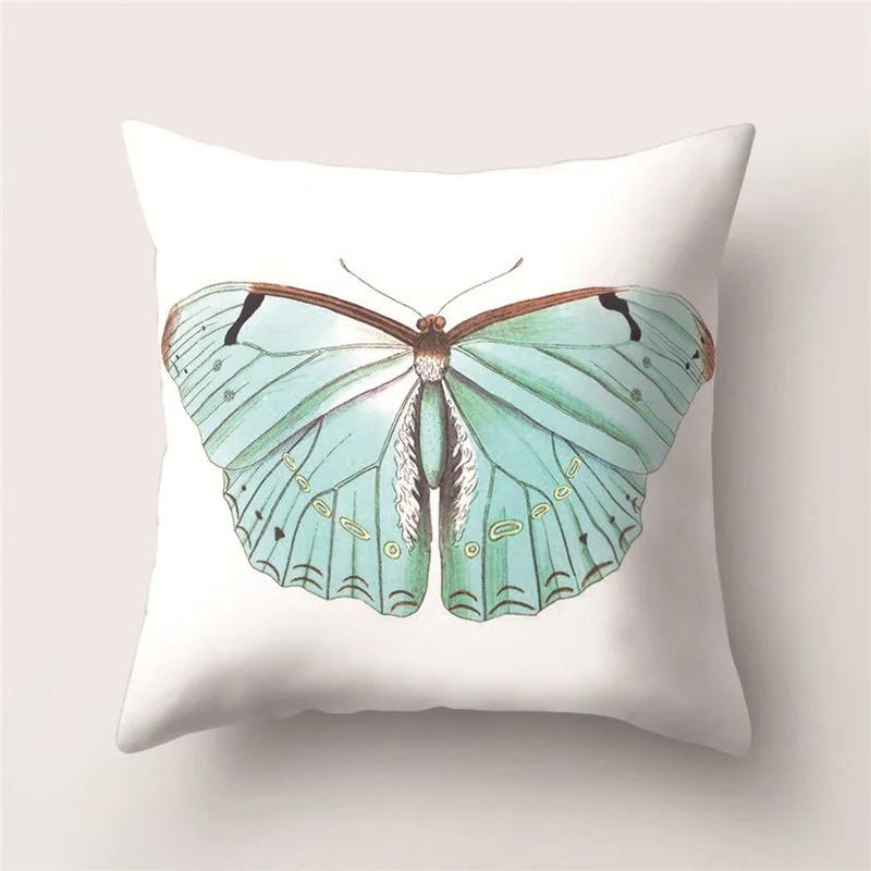 Colorful Butterfly Print Pillowcase Car Ornaments Office Living Room Home Pillowcase