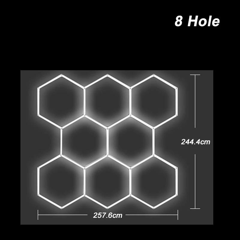 Светодиодные шестиугольные гаражные светильники Сотовые светодиодные трубчатые светильники 85В-265В Потолочный светильник для детейлинга автомобилей для спортзала, автомойки