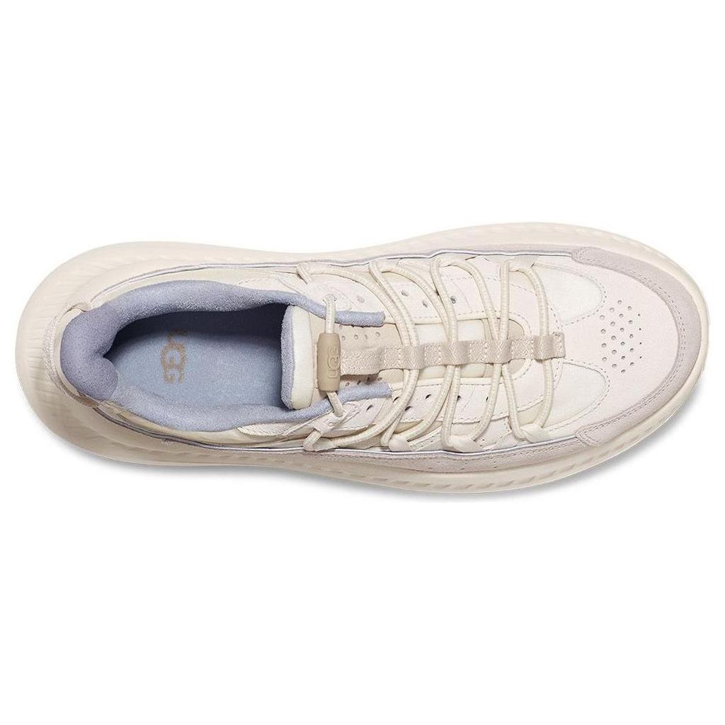 UGG Cow Split Leather Durable Low-Top Casual Shoes Men Sneakers Jasmine-White 1152960-JMN