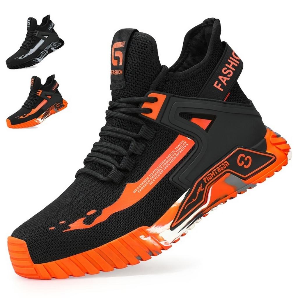 Мужская и женская модная защитная рабочая обувь, противоударный, удобный, дышащий тканевый верх, повседневная защита носка из стали на все времена года