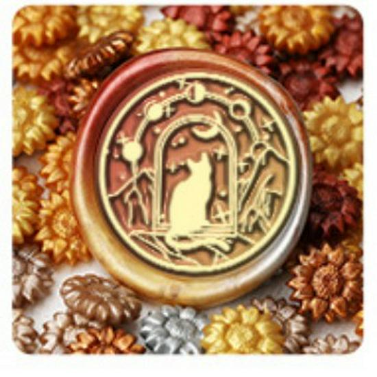 Huidisi Перламутровые Гранулы Сургуча Смешанных Цветов Подсолнух для Штампов