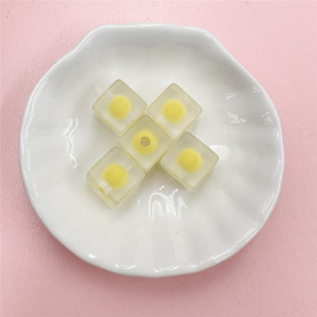 Ожерелье DIY цепочка для мобильного телефона 5 шт. модные 12 мм матовые квадратные бусины акриловый браслет ювелирный материал