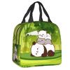 Mochi Cat Chef Peach Insulated Lunch Bag for Outdoor Picnic Peach And Goma Resuable Thermal Cooler Lunch Box Women Children