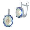 Серебряные серьги с мистик топазом 3.95ct (1988947)