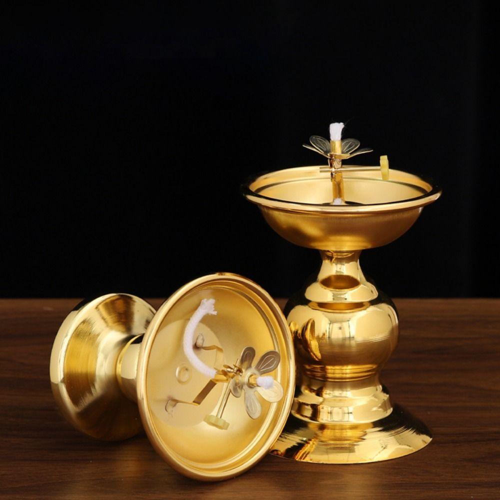 Нескользящий подсвечник для масляной лампы Изысканные украшения для масляной тарелки Винтажная масляная лампа из цинкового сплава Декор для лампы