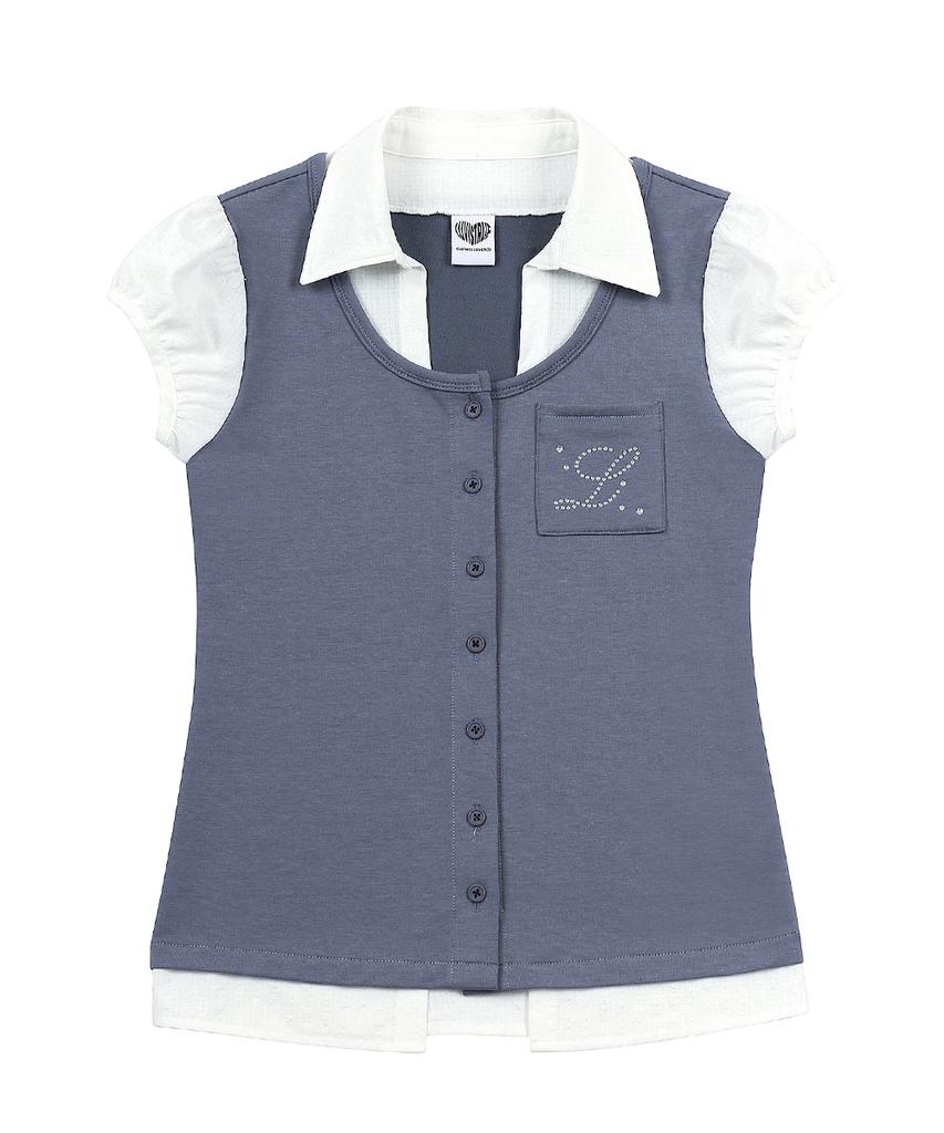 Многослойная блузка LUVISTRUE Sy(синий)