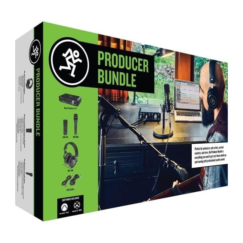 MACKIE Mackie Vocal microphone, condenser microphone, headphones, USB audio interface set Producer Bundle