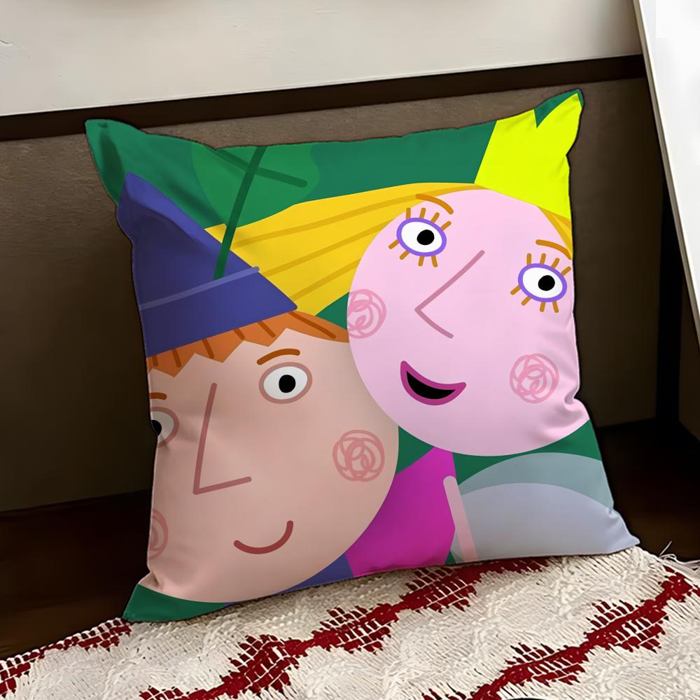 Ben And HHollys Little Kingdom Cushion Cover Reversible Soft Durable Pillow Cover Home Car MultiScene Use for Daily Comfort