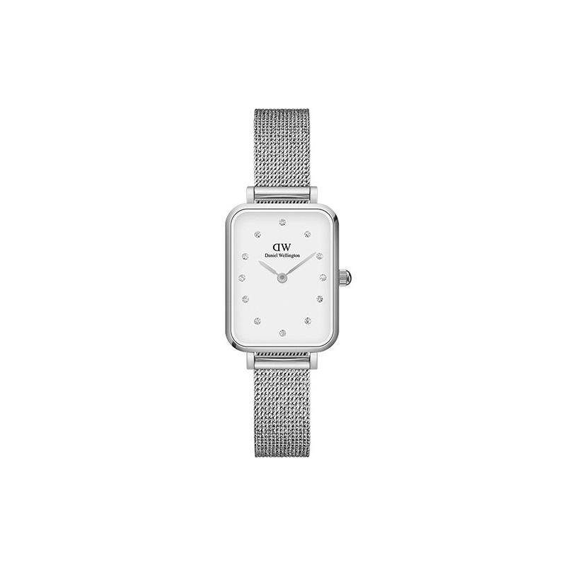 DANIEL WELLINGTON Серия PETITE часы кварцевый механизм стальной ремешок белый циферблат женские часы звездные хрустальные часы маленькие квадратные часы DW00100597