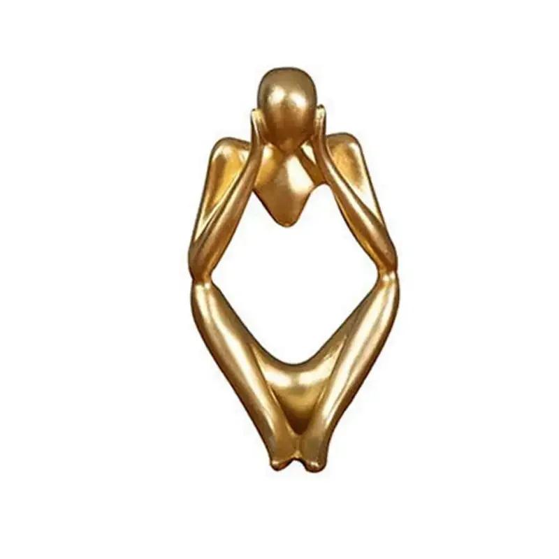 Nordic Home Decoration Abstract Thinker Statue Miniature Resin Sculpture Figurines Home Desktop Decoration Sculpture Ornaments