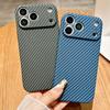 Роскошный чехол для телефона с текстурой под карбон Для iPhone 17 16 15 14 13 12 11 Pro Max Plus Ультратонкий Ударопрочный Жесткий ПК Чехол