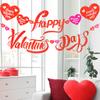 1 комплект баннеров ко Дню святого Валентина с блестками в виде сердечек для подвесного потолка, баннеров с Днем святого Валентина, растяжек для свадебной вечеринки