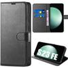 Case for Samsung Galaxy S23 FE, Shockproof PU Leather with Card Slots, Black (not for S23)