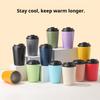 12oz Coffee Mug Stainless Steel Thermos Mug Car Insulated Flask Water Tumbler for Outdoor Sports Non-Slip Travel Vacuum Flask