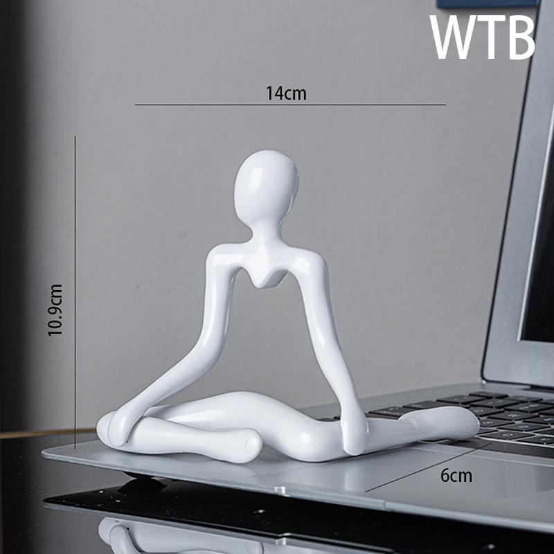 Статуэтка мыслителя, абстрактная статуэтка йоги, пластиковая ручная работа, скульптура, домашний декор, украшения для офиса и рабочего стола