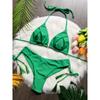 Sexy Solid Color Bandage Bikinis Set Women's Swimsuit Two-piece Triangle Swimwear Bathing Suit Brazilian Biquinis