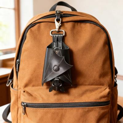 Кошелек для монет из искусственной кожи в виде летучей мыши, ручной работы, готический, необычный, с крыльями, на молнии, в форме летучей мыши, кошелек-брелок для сумок, ремней