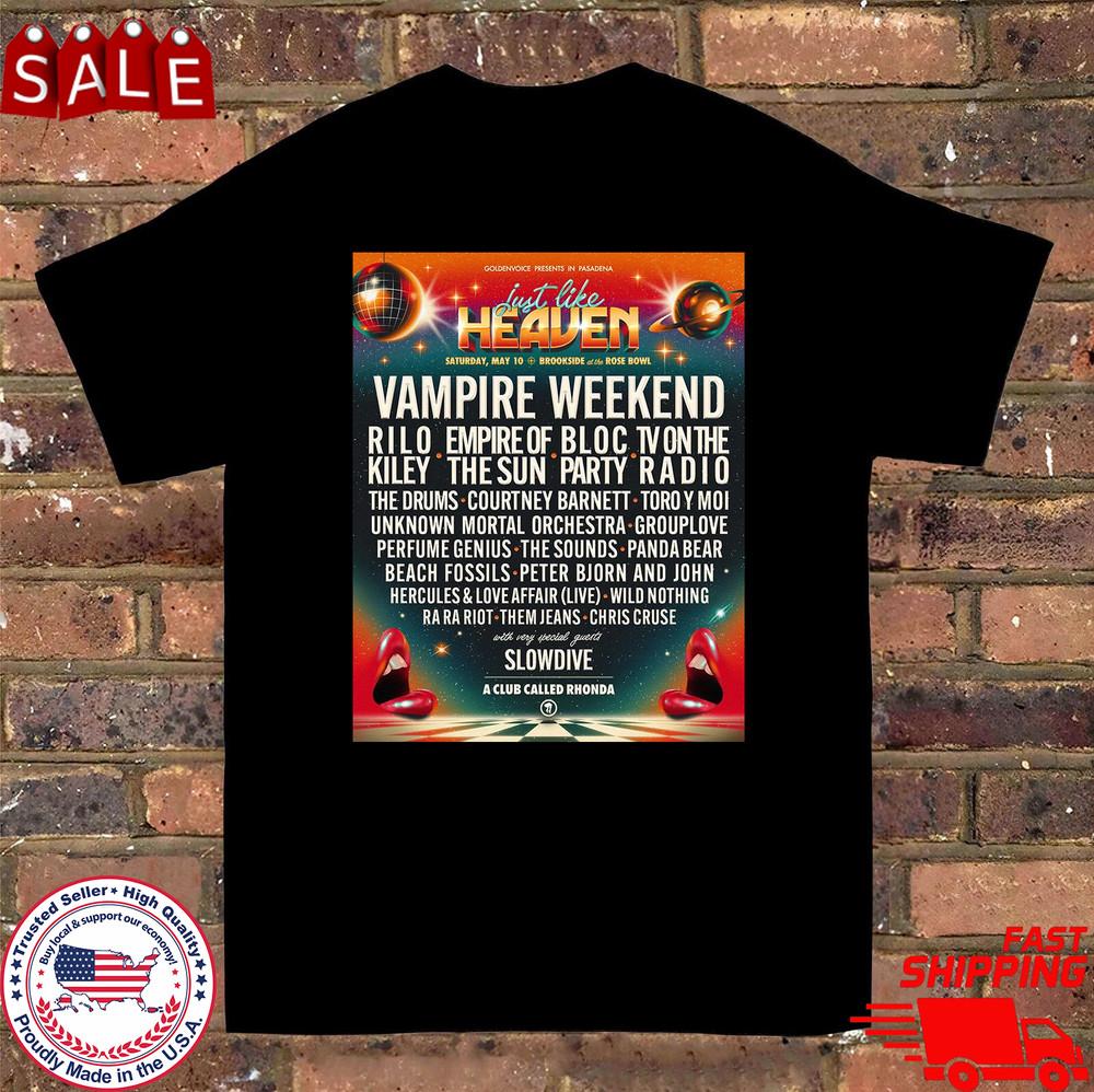 Just Like Heaven 2025 Vampire Weekend T Shirt Full Size S-5XL Unisex T-Shirt