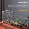 Small Acrylic Reptile Habitat: Transparent Observation Box for Spider, Lizard, Mantis, and Rainforest Landscape