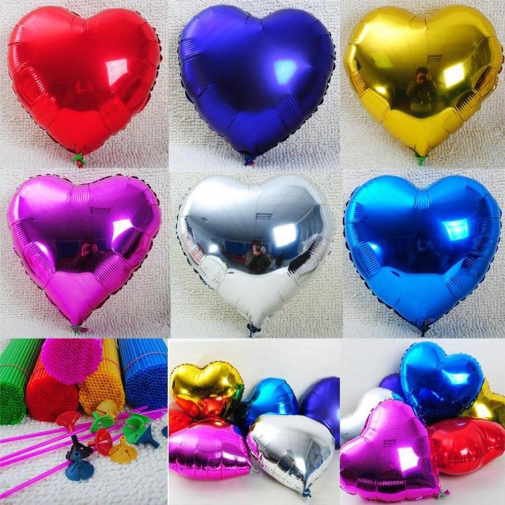 Foil Balloons For Wedding Birthday Party Decorations Love Heart Globos Reusable And Practical