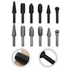 Набор из 10 штук вращающихся напильников, шлифовальных головок, твердосплавных фрез с двойной насечкой, электрических шлифовальных головок, резных напильников, полировальных сверл