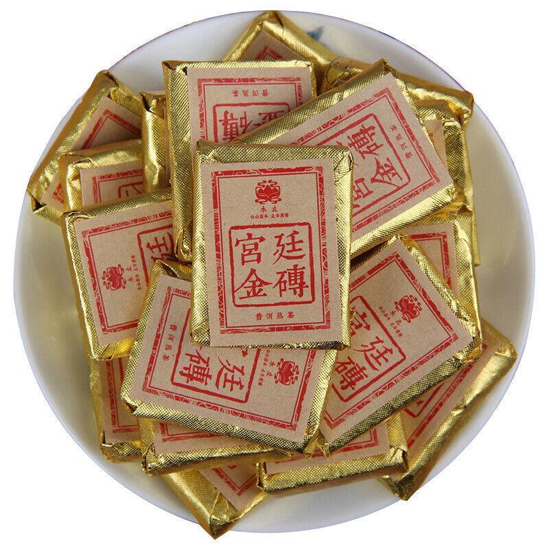 500 г Yunnan Pu'er Palace Чай Пуэр с золотым кирпичом Спелый чай с ароматом мармелада