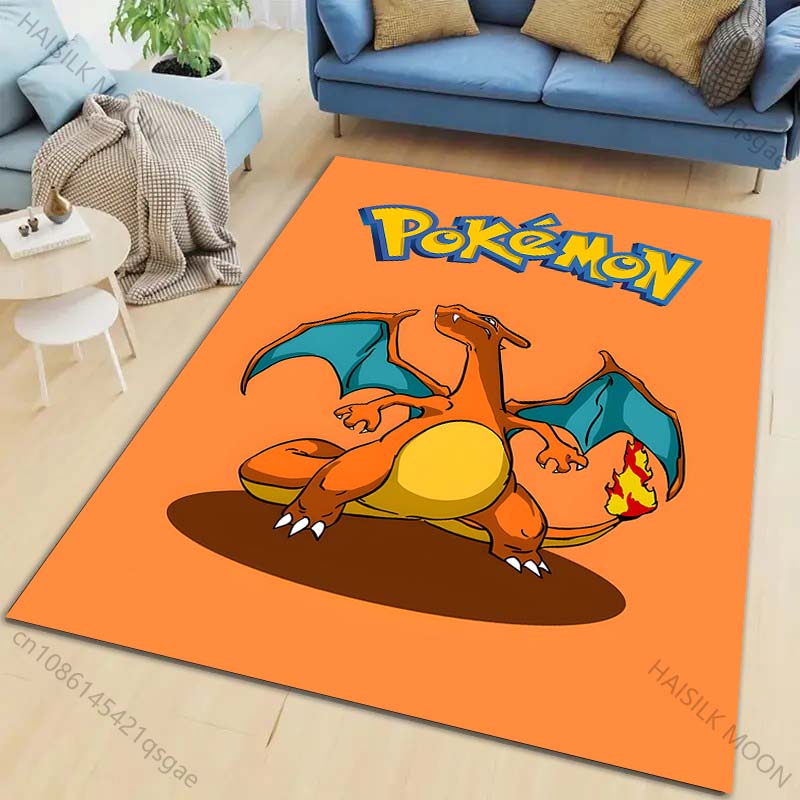 Классический P-P0kém0n Charizard Принт Ковер Гостиная Спальня Диван Большой Площади Декоративные Ковры Детская Игровая Нескользящий Коврик Замечательные Подарки