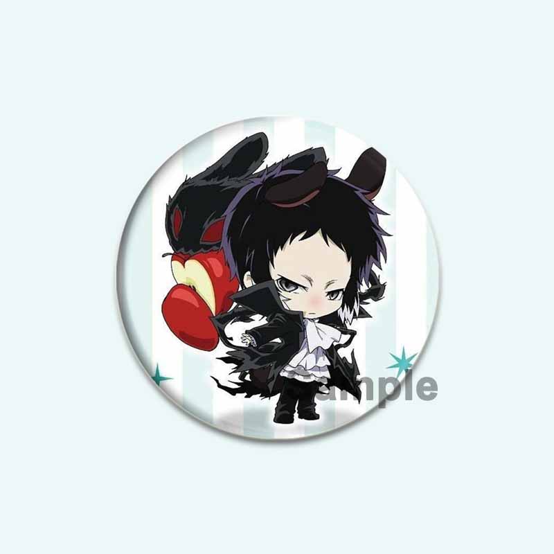 32/44/58mm Anime Bungou Stray Dogs Brooch Cartoon Metal Badge for Backpack Clothes Jewelry Accessories Dazai Osamu Nakajima Atsushi Pin