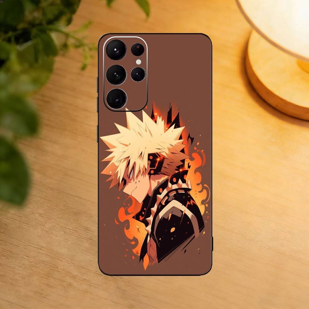 Bakugo A-Аниме K-Кацуки Чехол для телефона Для Samsung S25,24,21,22,23,30,Ultra,20,Plus,Fe,Lite,Note Мягкий Черный Чехол