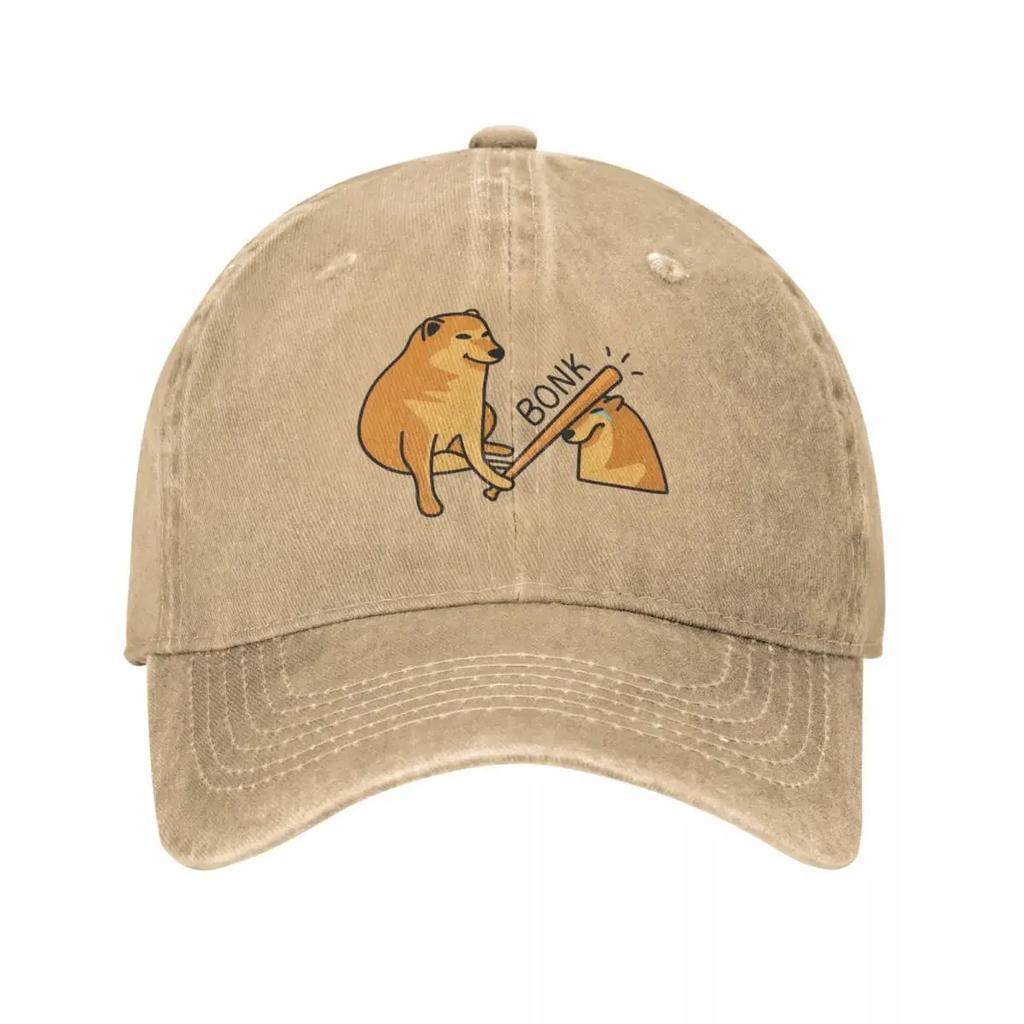 Бейсбольная кепка Cheems Bonk Dog, кепка от солнца, кепка для гольфа, мужская пушистая кепка, женские кепки, мужские