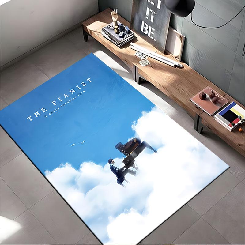 "The Pianist Cloud Scene Carpet" suitable as a non-slip mat for the living room or bedroom sofa