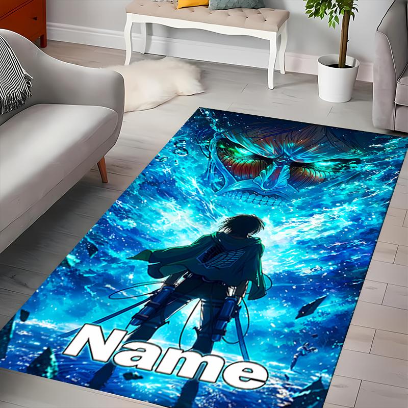 Custom personalization Attack on Titan Area Rug - Perfect For Kitchen, Bathroom,Laundry Room Decor Large Size Available,Gift All Seasons