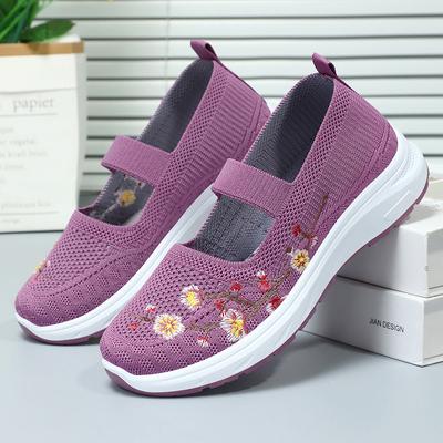Женские повседневные туфли на плоской подошве, удобные туфли для ходьбы без застежек для женщин, легкие, мягкие, дышащие, тренировочные туфли на плоской подошве