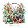 2D Flat Easter DIY Diamond Painting Desktop Ornaments Kit Special Shape Diamond Painting Desktop Decorations for Adults Beginner