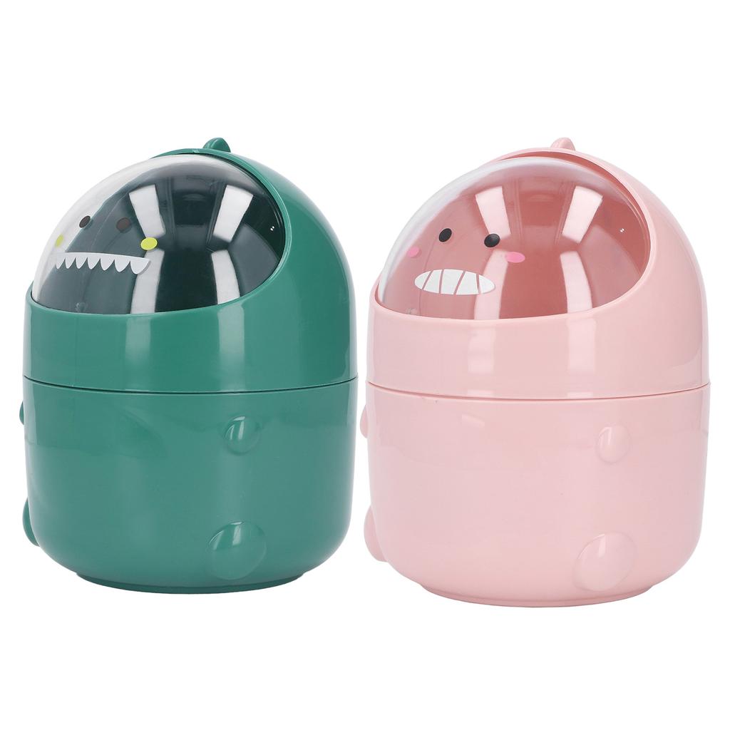 Настольный мусорный бак в виде маленького динозавра с большим ртом, съемный дизайн, нескользящее дно, пластик M