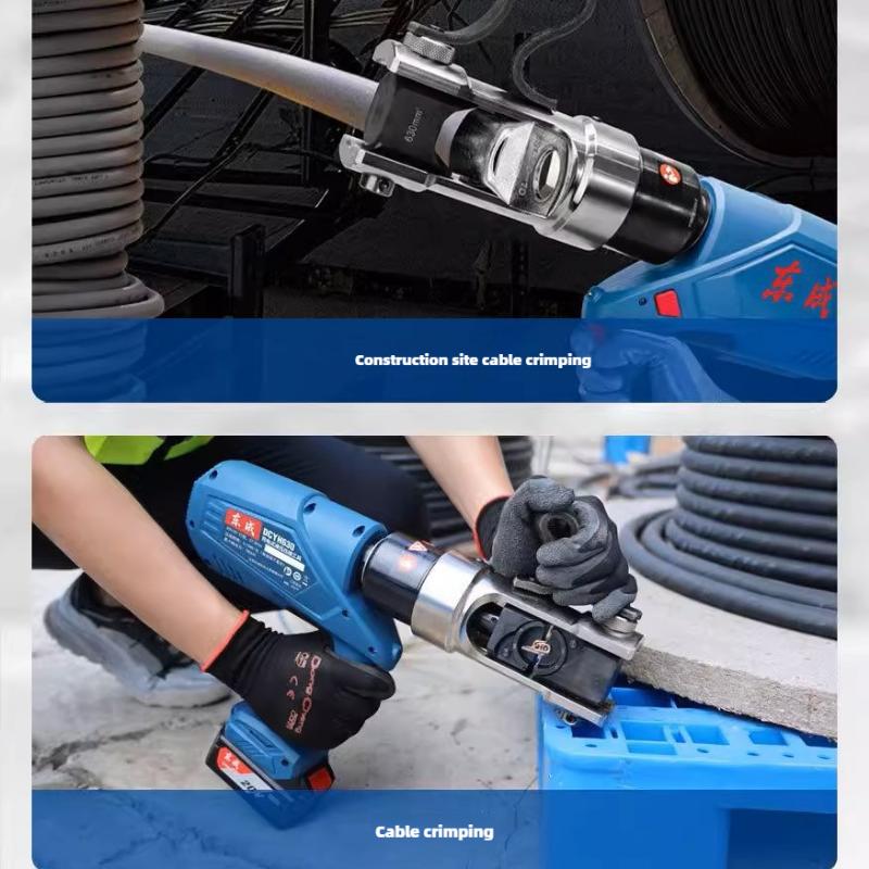 DongCheng Гидравлические клещи DCYH630E для литиевых батарей Перезаряжаемые клещи для обжима Клещи для обжима литиевых батарей Клещи для медного и алюминиевого кабеля