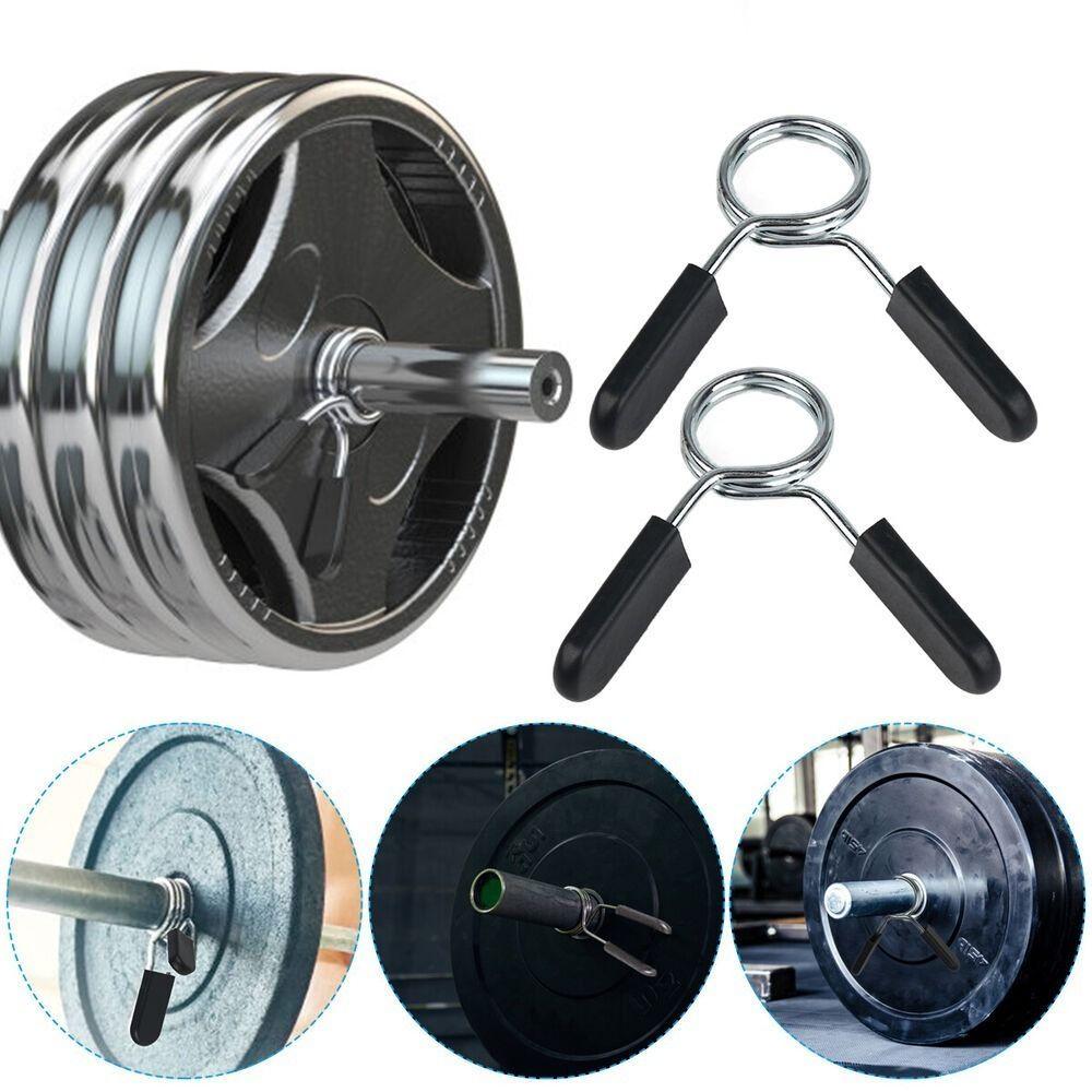 Spring Collar Clips Dumbbells Clips Stainless Steel Weight Lifting Bar Clips Gym Fitness
