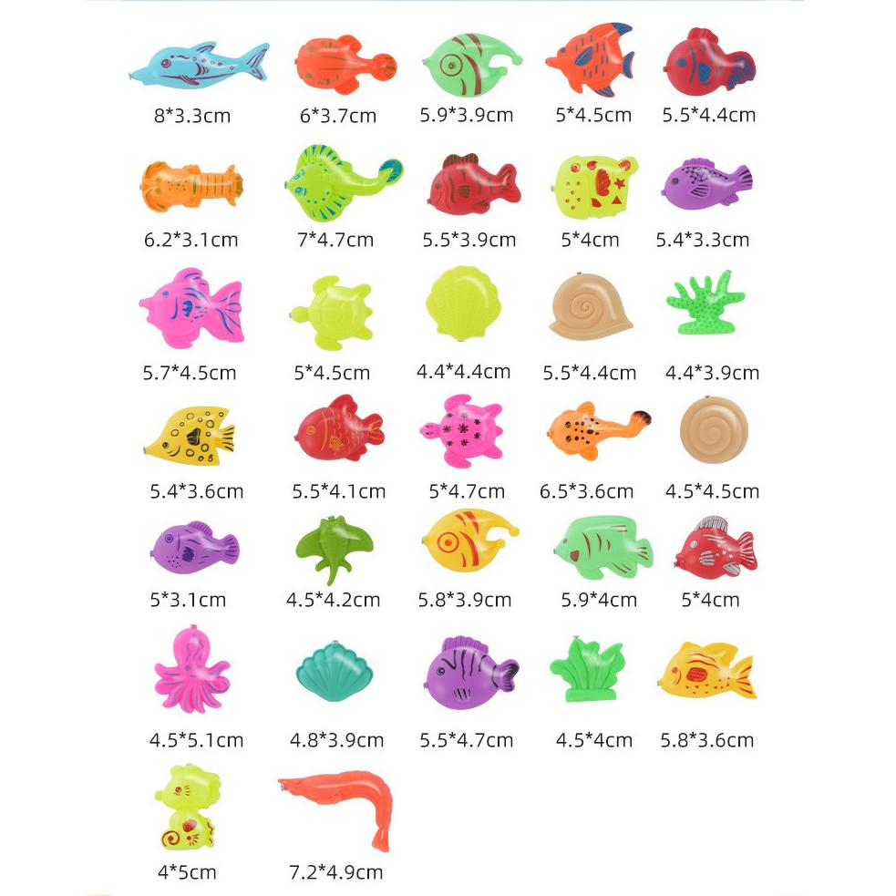 Магнитные игрушки для рыбалки в бассейне, 60 шт., игрушка для ванны с водяным столиком и удочкой, плавающая рыба, подарки для малышей от 3 лет и игрушки на открытом воздухе