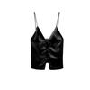 Spring New Arrival Pure Desire Style All-Matching Sexy Strappy Bow Silk Satin Texture Tops 2170331