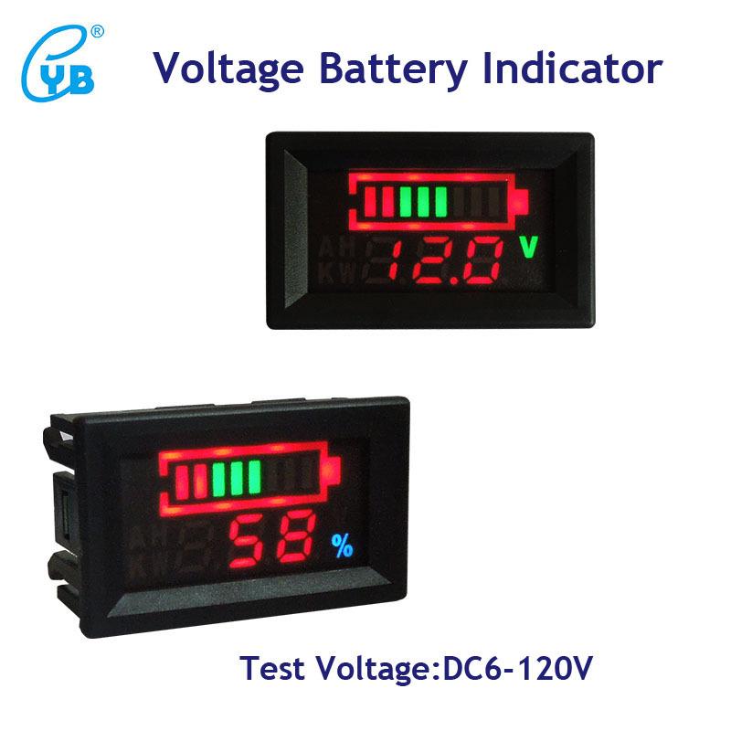 YB27VE DC 6-120V Voltage and Electricity Dual Meters Tester Battery Power Display Voltage Meter Digital Power Electric car Volt