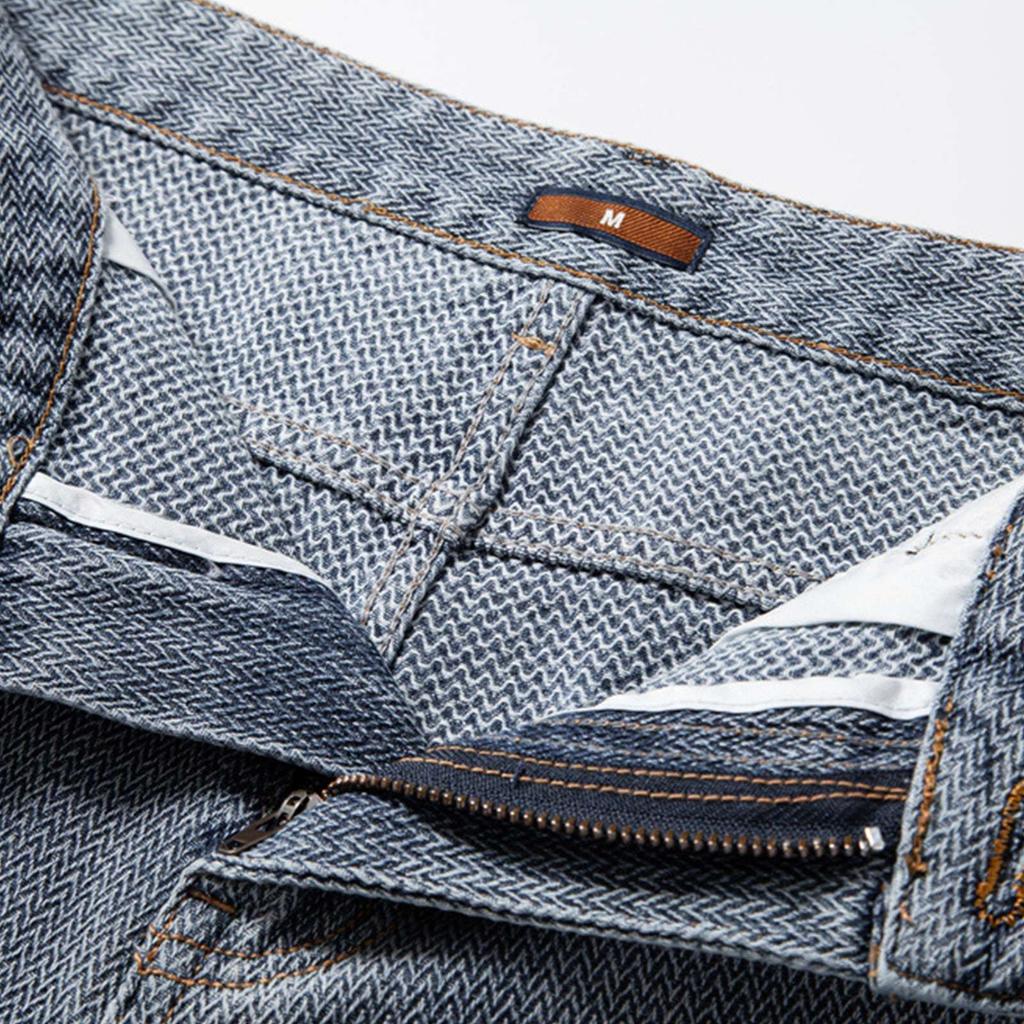 Men's Summer Solid Color Textured Casual Denim Shorts Men's Fashion Shorts