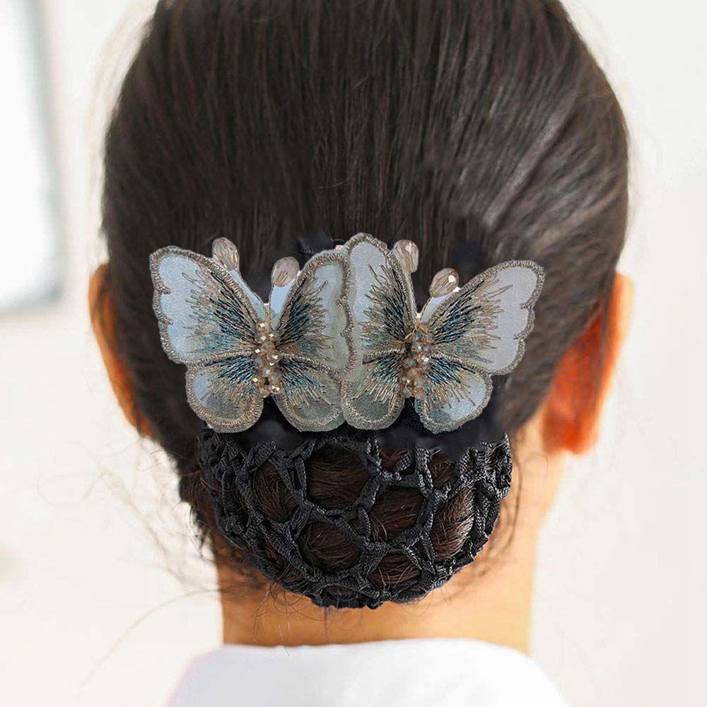 Отель Авиакомпания Стюардесса Конский хвост Зажим Корейский Пучок Снуд Женщины Пружинные Зажимы Заколки Чехол Сетка